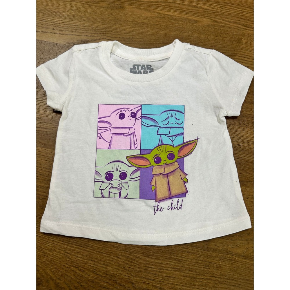 Star Wars The Child Baby Toddler T‎ Shirt White Grogu Mandalorian 18M